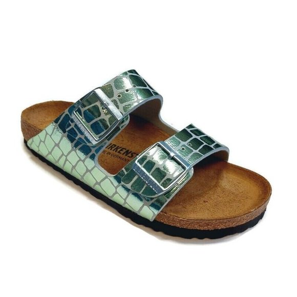 Birkenstock Shoes - Birkenstock Arizona BS Sandals Womens Size 8-8.5 NARROW Gator Gleam Mineral